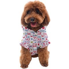 Love Mom Happy Mothers Day I Love Mom Graphic Dog Coat by Ravend