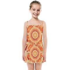 Ai Generated Retro Geometric Pattern Decor Pattern Kids  Summer Sun Dress by Ravend