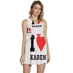 I Love Karen Sleeveless High Waist Mini Dress by ilovewhateva