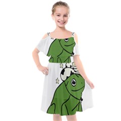 281da91b7138c1 Kids  Cut Out Shoulders Chiffon Dress by Teevova