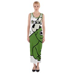 Frog With A Cowboy Hat Fitted Maxi Dress by Teevova