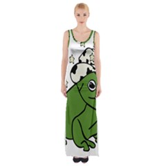 Frog With A Cowboy Hat Thigh Split Maxi Dress by Teevova