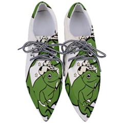 Frog With A Cowboy Hat Pointed Oxford Shoes by Teevova