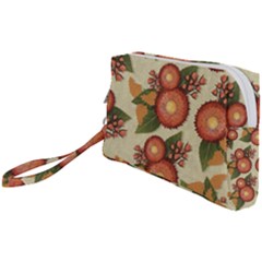 Flowers Leaves Pattern Flora Botany Drawing Art Wristlet Pouch Bag (small) by Ravend