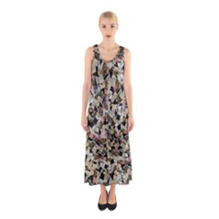 Mystic Geometry Abstract Print Sleeveless Maxi Dress by dflcprintsclothing