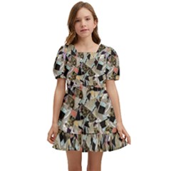 Mystic Geometry Abstract Print Kids  Short Sleeve Dolly Dress by dflcprintsclothing