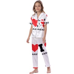 I Love Margaret Kids  Satin Short Sleeve Pajamas Set by ilovewhateva