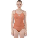 Atomic Tangerine Orange	 - 	Cut Out Top Tankini Set View1