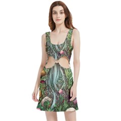 Craft Mushroom Velour Cutout Dress by GardenOfOphir