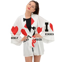 I Love Kimberly Long Sleeve Kimono by ilovewhateva