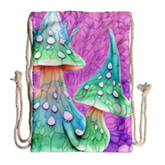 Garden Mushroom Foraging Drawstring Bag (large) by GardenOfOphir