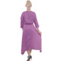 Bodacious Pink	 - 	Quarter Sleeve Wrap Front Maxi Dress View2