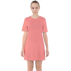 Tea Rose Red	 - 	sixties Short Sleeve Mini Dress by ColorfulDresses