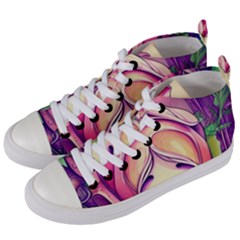 Forest Mushroom Women s Mid-top Canvas Sneakers by GardenOfOphir