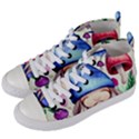 Tiny Mushroom Forest Scene Women s Mid-Top Canvas Sneakers View2