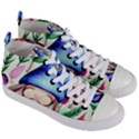 Tiny Mushroom Forest Scene Women s Mid-Top Canvas Sneakers View3