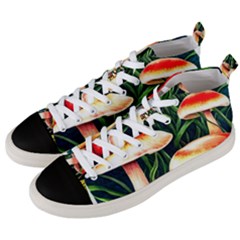 Mushroom Fairy Garden Men s Mid-top Canvas Sneakers by GardenOfOphir