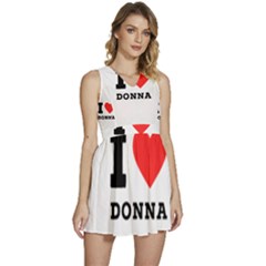 I Love Donna Sleeveless High Waist Mini Dress by ilovewhateva