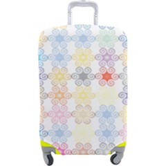 Spirals Twirls Abstract Geometric Art Pattern Luggage Cover (large) by Jancukart