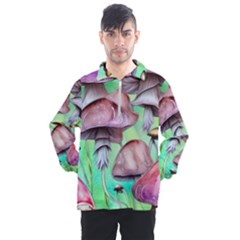 Historical Mushroom Forest Men s Half Zip Pullover by GardenOfOphir