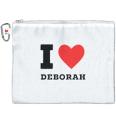 I Love Deborah Canvas Cosmetic Bag (xxxl) by ilovewhateva