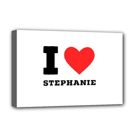 I Love Stephanie Deluxe Canvas 18  X 12  (stretched) by ilovewhateva