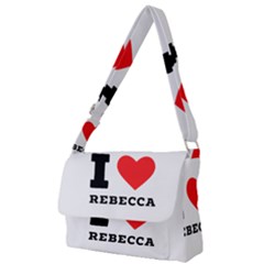 I Love Rebecca Full Print Messenger Bag (l) by ilovewhateva