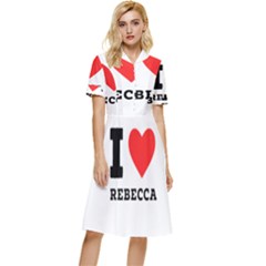 I Love Rebecca Button Top Knee Length Dress by ilovewhateva