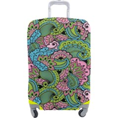 Background Texture Paisley Pattern Luggage Cover (large) by Jancukart