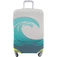 Tidal Wave Ocean Sea Tsunami Wave Minimalist Luggage Cover (large) by Pakemis