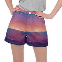 Sunset Ocean Beach Water Tropical Island Vacation Nature Ripstop Shorts by Pakemis