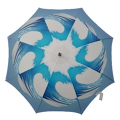 Wave Tsunami Tidal Wave Ocean Sea Water Hook Handle Umbrellas (small) by Pakemis