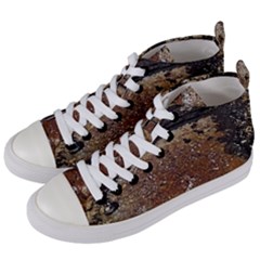 Rustic Charm Abstract Print Women s Mid-top Canvas Sneakers by dflcprintsclothing