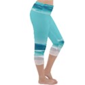 Ai Generated Ocean Waves Sea Water Anime Lightweight Velour Capri Yoga Leggings View3