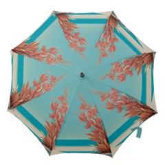 Beach Ocean Flowers Floral Flora Plants Vacation Hook Handle Umbrellas (small) by Pakemis