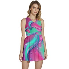 Marble Background - Abstract - Artist - Artistic - Colorful Sleeveless High Waist Mini Dress by GardenOfOphir