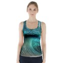 Tsunami Waves Ocean Sea Water Rough Seas Racer Back Sports Top View1