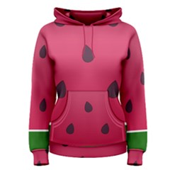 Watermelon Fruit Summer Red Fresh Food Healthy Women s Pullover Hoodie by Wegoenart