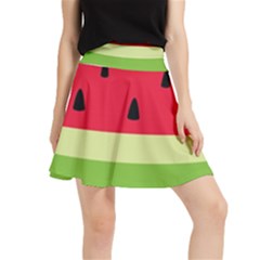 Watermelon Fruit Food Healthy Vitamins Nutrition Waistband Skirt by Wegoenart