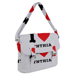 I Love Cynthia Buckle Messenger Bag by ilovewhateva