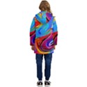 Abstract Fluid Art Kid s Hooded Longline Puffer Jacket View4