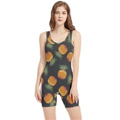 Pineapple Background Pineapple Pattern Women s Wrestling Singlet by Wegoenart