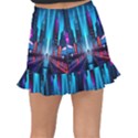 City People Cyberpunk Fishtail Mini Chiffon Skirt View2