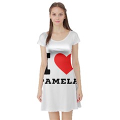 I Love Pamela Short Sleeve Skater Dress by ilovewhateva