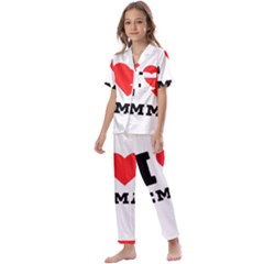 I Love Emma Kids  Satin Short Sleeve Pajamas Set by ilovewhateva