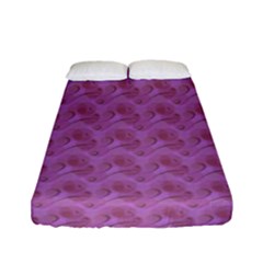 Violet Flowers Fitted Sheet (full/ Double Size) by Sparkle