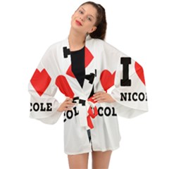 I Love Nicole Long Sleeve Kimono by ilovewhateva