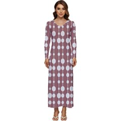 Pattern 25 Long Sleeve Longline Maxi Dress by GardenOfOphir