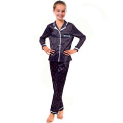 Pattern 60 Kid s Satin Long Sleeve Pajamas Set by GardenOfOphir