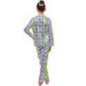 Quatrefoil Ii Kid s Satin Long Sleeve Pajamas Set View2